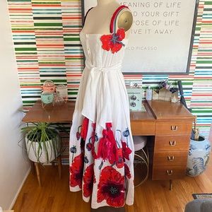 Yuliya Magdych Poppies Floral Embroidered Sundress